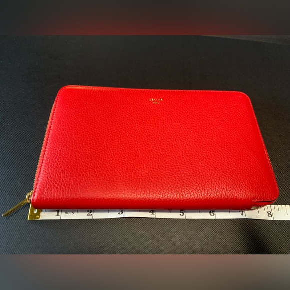 Sold to consignment Céline zip wallet. Red, a true red. Phoebe era. Excellent - Picture 5 of 8